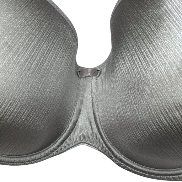 ⭐ NWT Fit Fully Yours Maxine Moulded Bra • Silver Stripe • 36F ⭐ - Picture 2 of 7